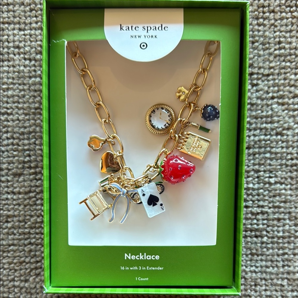 Kate Spade x Target Chunky Charm Necklace New in Box